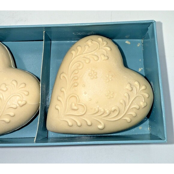 Vintage Avon Here's My Heart Soap Set Of 3 Guest Soap Decoratve Soap New - Picture 5 of 9